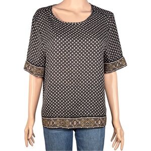 Scotch & Soda Maison Scotch Geometric Boho Border Blouse Size M